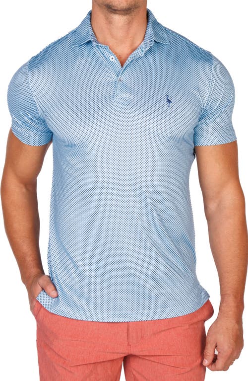Tailorbyrd Mini Dots Performance Golf Polo In Blue
