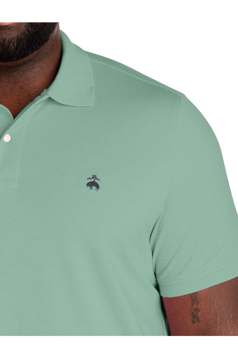 Big & Tall  Piqué Stretch Polo Shirt, Alternate, color, MALACHITE GREEN