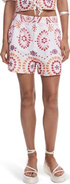 Desigual Embroidered Cotton Shorts