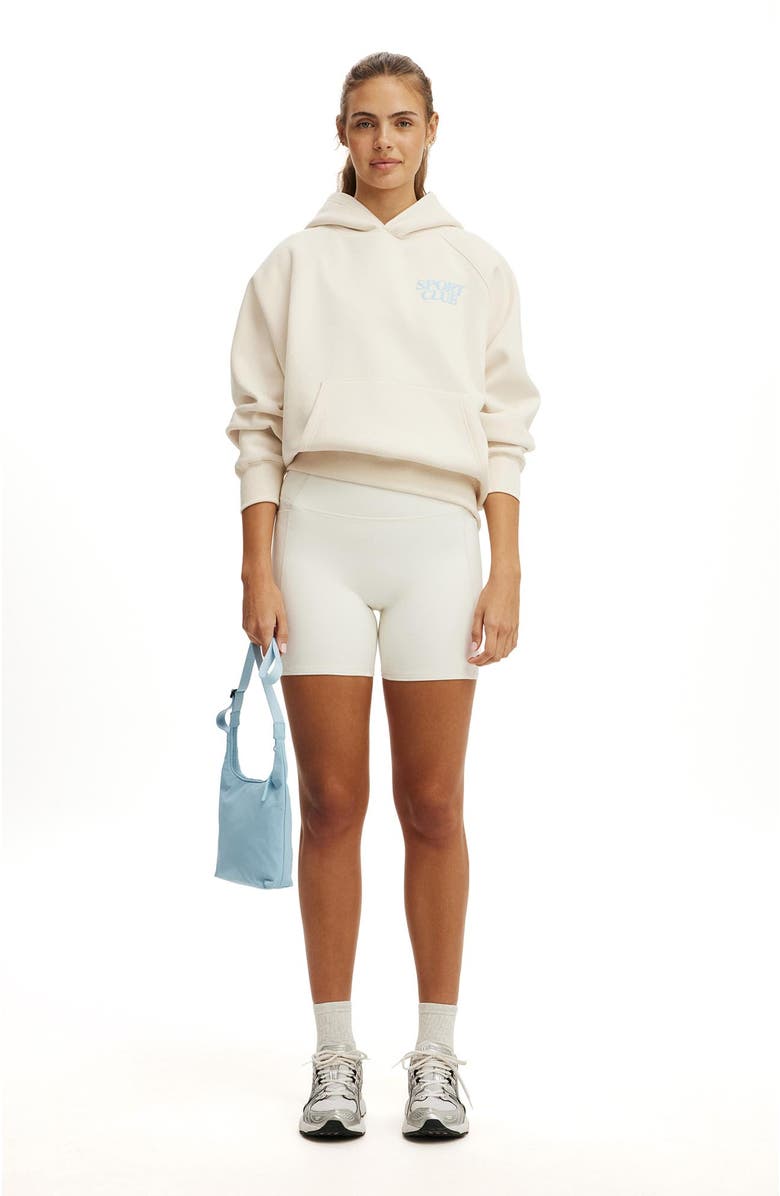 Body Women's Active Plush Premium Graphic Raglan Hoodie, Alternate, color, Coconut Milk Sport Club