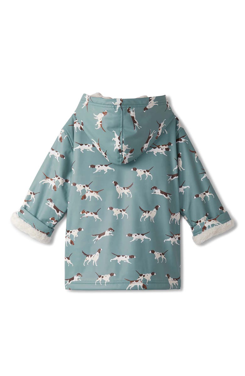 Hatley Kids' On the Hunt Waterproof Fleece Lined Hooded Raincoat, Alternate, color, Arona