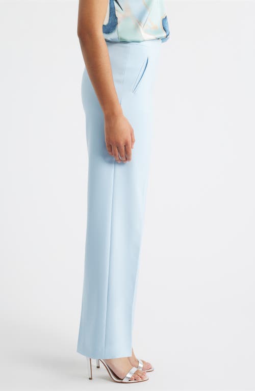 Anne Klein High Waist Wide Leg Pull-on Pants In Blue