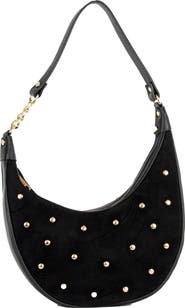 Persaman New York Studded Suede Shoulder Bag