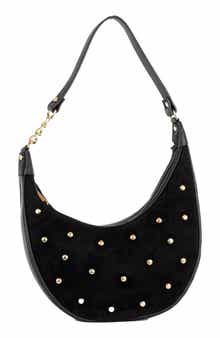 Persaman New York Studded Suede Shoulder Bag