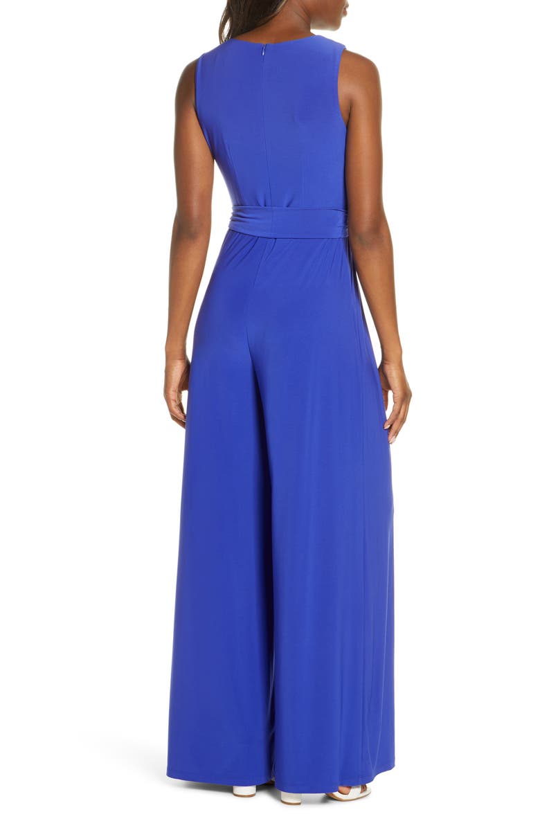 Eliza J Sleevless Wrap Bodice Jumpsuit, Alternate, color,