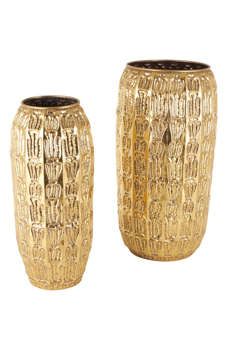 VIVIAN LUNE HOME Gold Metal Vase Set, Alternate, color,