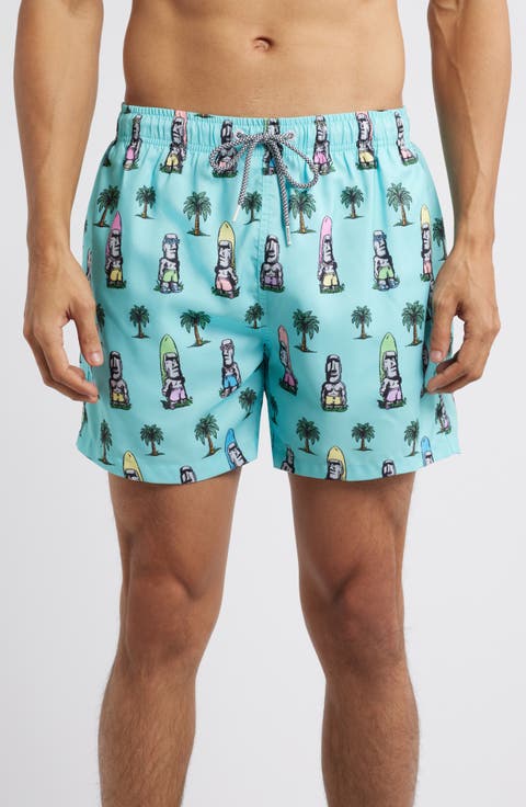 Island Elders Mid Length Swim Trunks