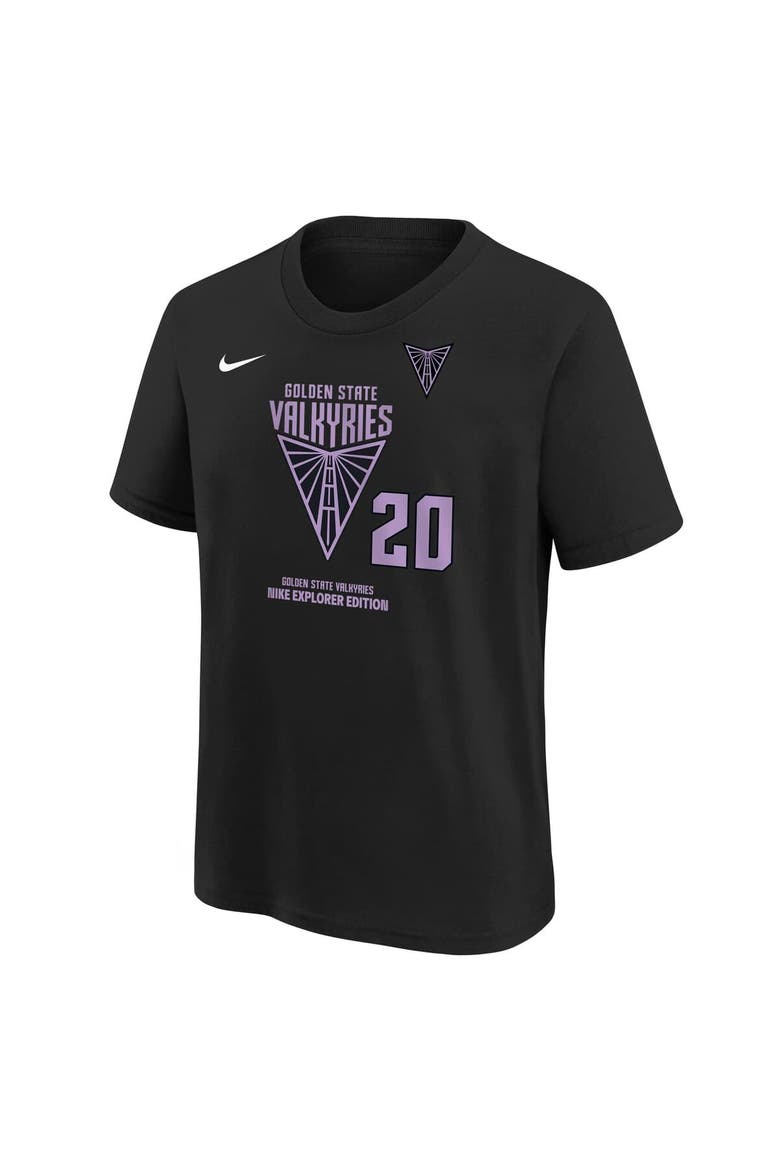 Youth Nike Kate Martin Eclipse Black Golden State Valkyries Explorer Edition Name & Number T-Shirt, Alternate, color, Eclipse Black