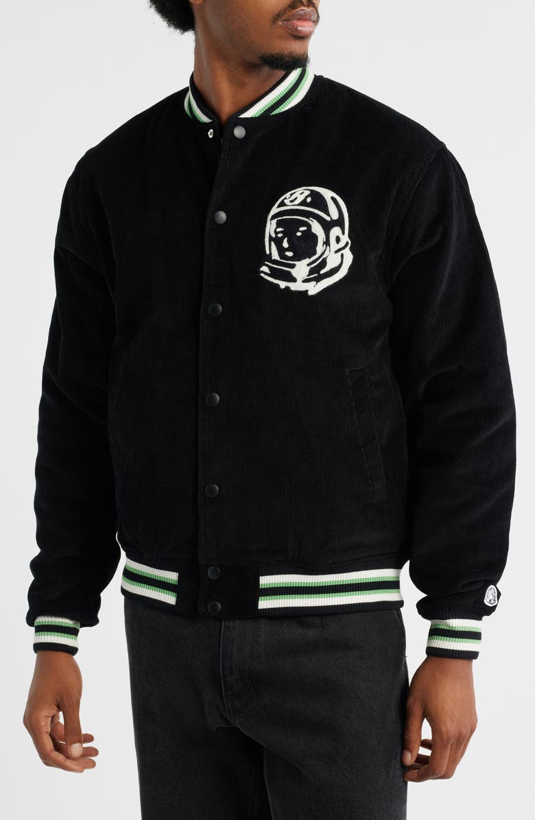 Billionaire Boys Club Space Station Corduroy Bomber Jacket, Alternate, color, Black