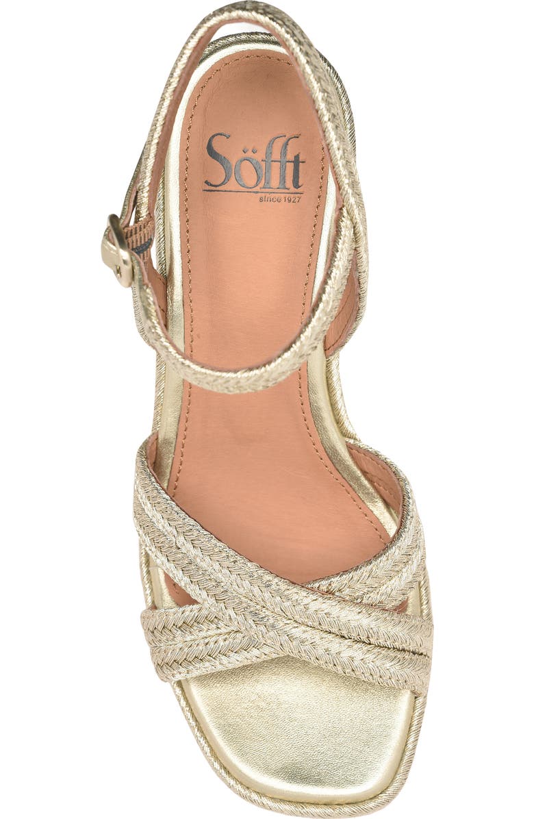 Söfft Newbury Espadrille Ankle Strap Platform Wedge Sandal, Alternate, color,