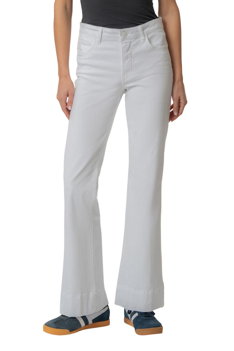 Stella Fab Ab High Waist Flare Jeans, Main, color, OPTIC WHITE