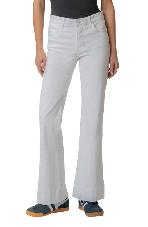 Stella Fab Ab High Waist Flare Jeans (Optic White) (Regular & Petite)