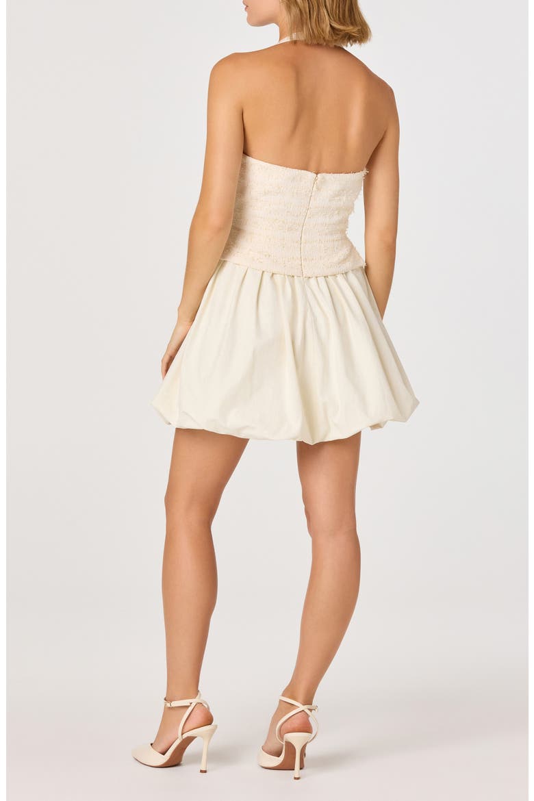 Giavanna Halter Minidress, Alternate, color, CREAM