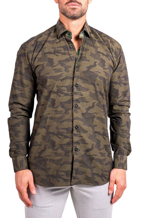 Fibonacci Ascension Contemporary Fit Button-Up Shirt