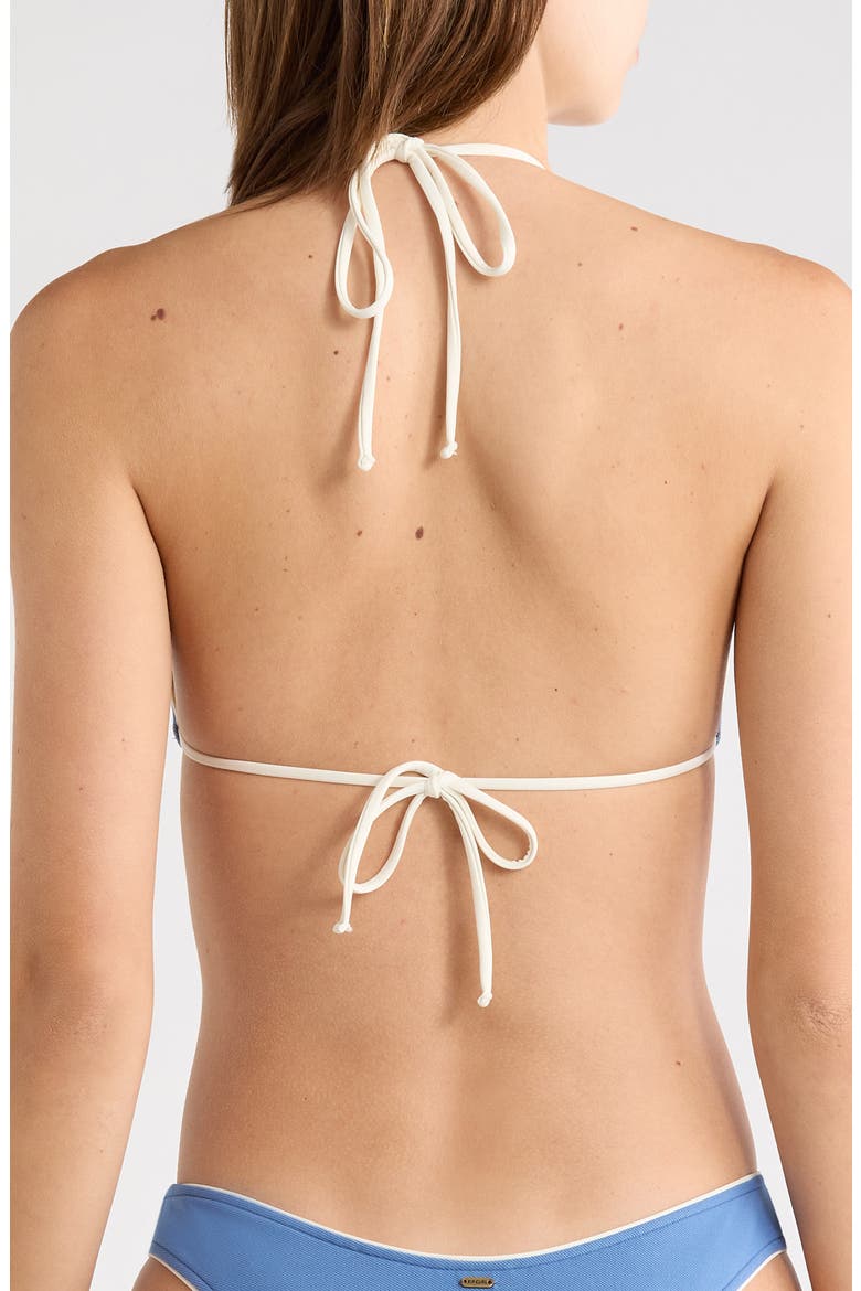 Catalina Denim Triangle Bikini Top, Alternate, color, VINTAGE BLUE