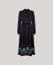 Really Wild Clothing Juliette Floral Silk Shirt Dress