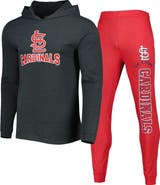 CONCEPTS SPORT Men's Concepts Sport Heather Red/Heather Charcoal St. Louis Cardinals Meter Pullover Hoodie & Joggers Set