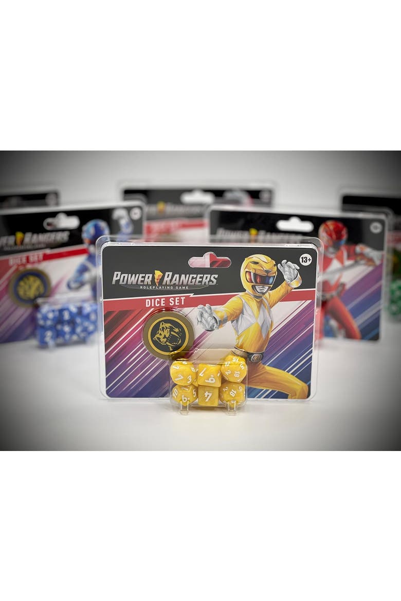 Power Rangers Roleplaying Game Yellow Dice Set, Alternate, color, Yellow