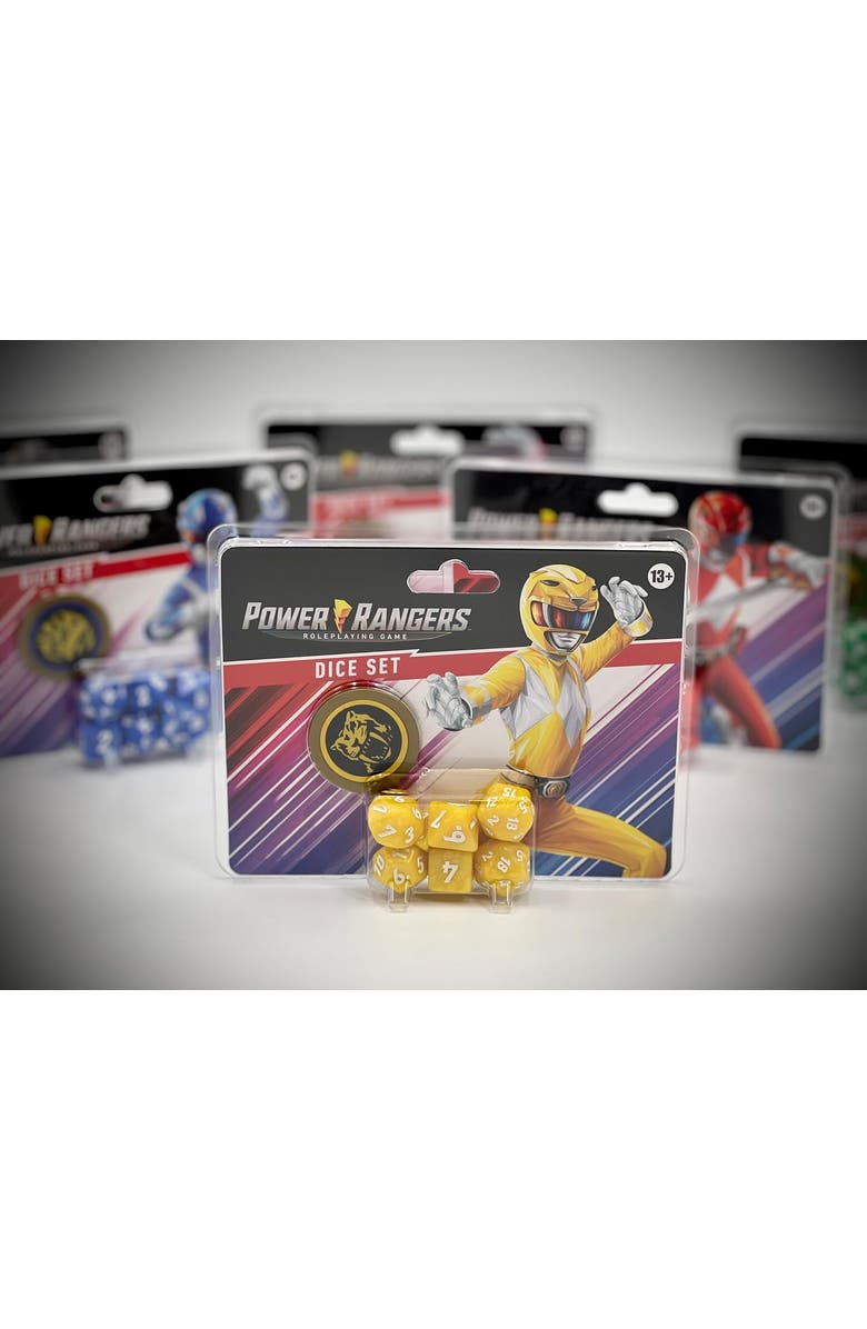 Renegade Game Studios Power Rangers Roleplaying Game Yellow Dice Set, Alternate, color, Yellow