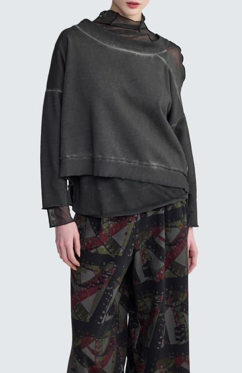 Luukaa Yara One-shoulder Pullover In Gray