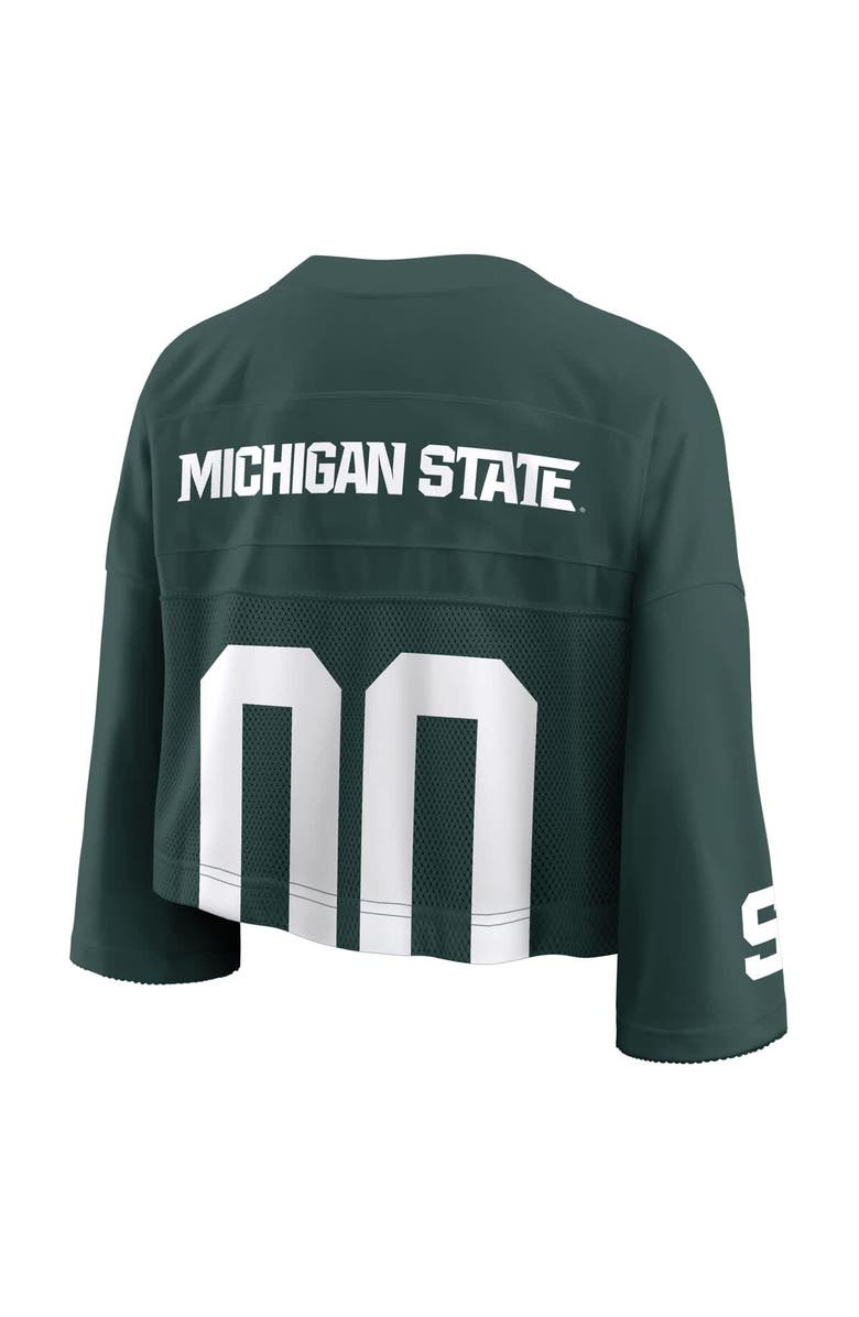 Nike Women's Nike Green Michigan State Spartans Cropped Mesh Fashion Jersey, Alternate, color, Green