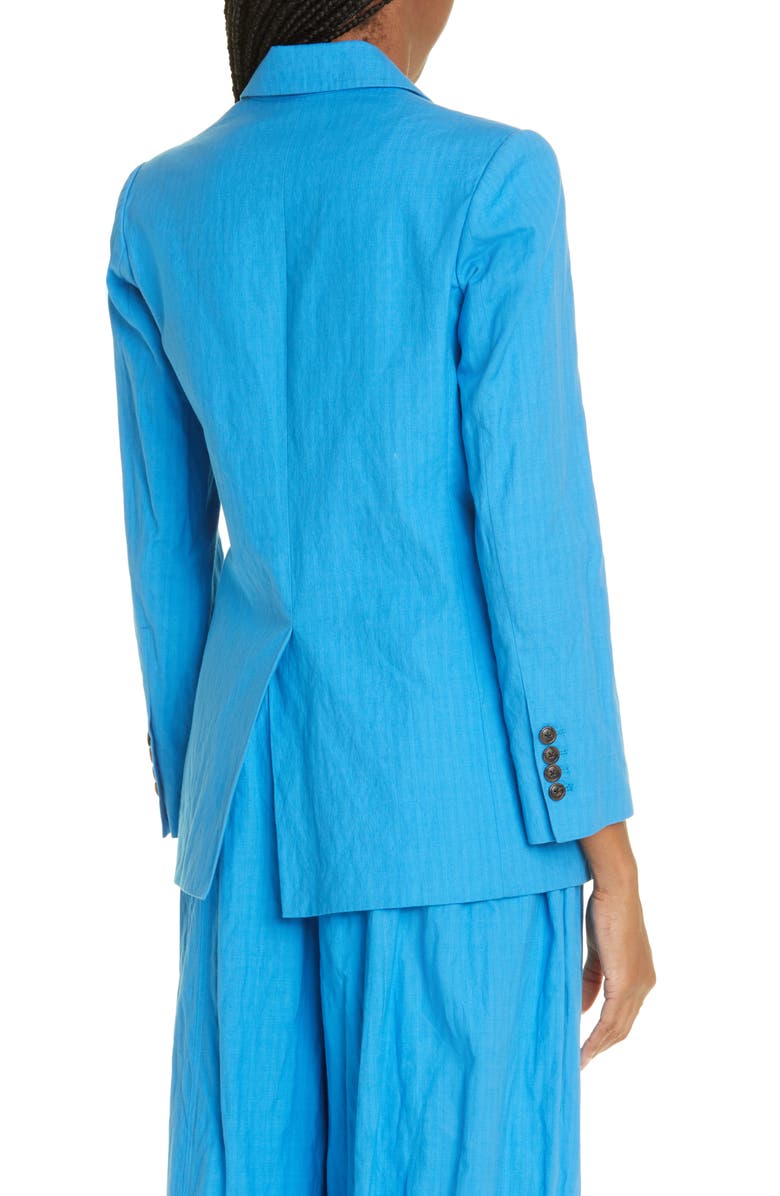 JASON WU Tie Detail Linen & Cotton Blazer, Alternate, color,