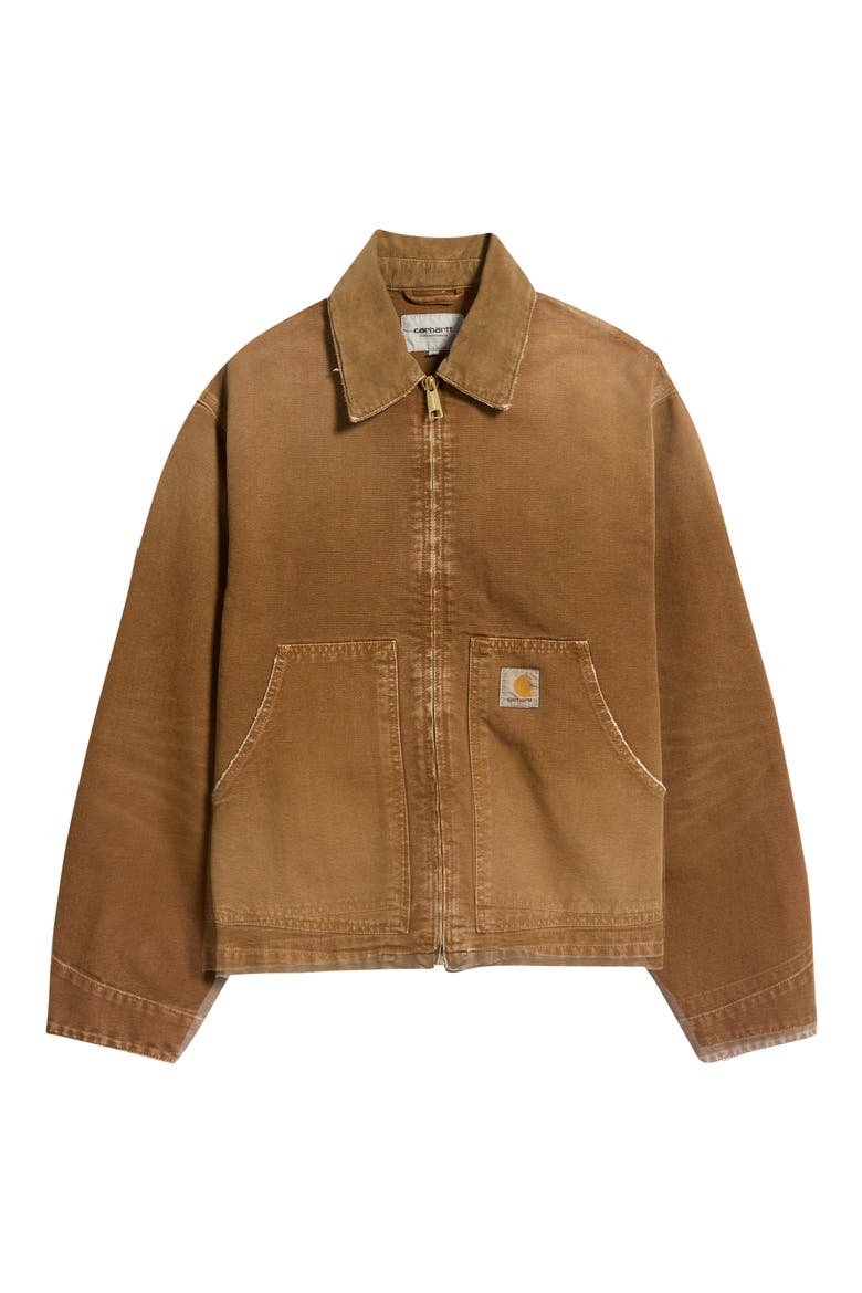 OG Arcan Graphic Organic Cotton Canvas Jacket, Main, color, HAMILTON BROWN