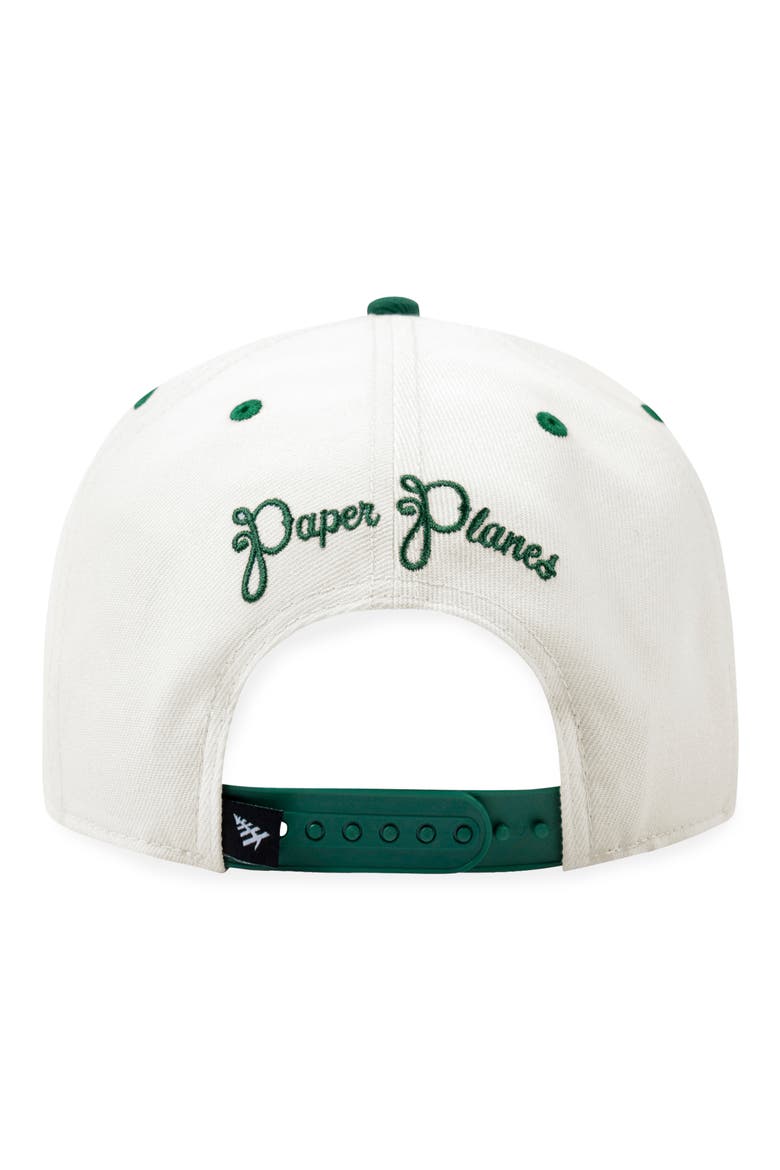 P Logo 9FIFTY Twill Snapback Cap, Alternate, color, CHROME WHITE/ DRK GREEN