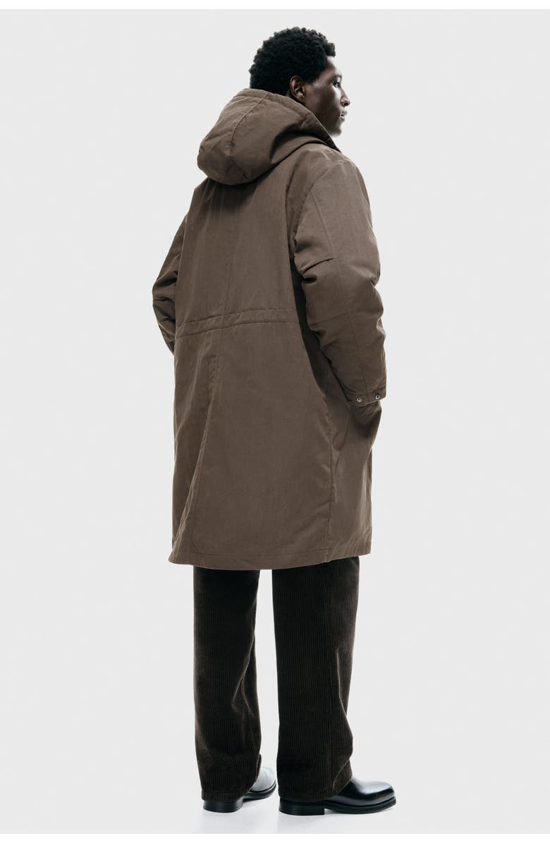 H&M Padded Parka, Alternate, color, Dark Khaki Green