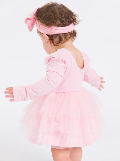 Rufflebutts Baby Girls Flutter Tulle Long Sleeve Twirl Romper In Pattern