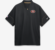 Nike Men's Nike Black San Francisco 49ers Sideline Short Sleeve Quarter-Zip Coaches Jacket