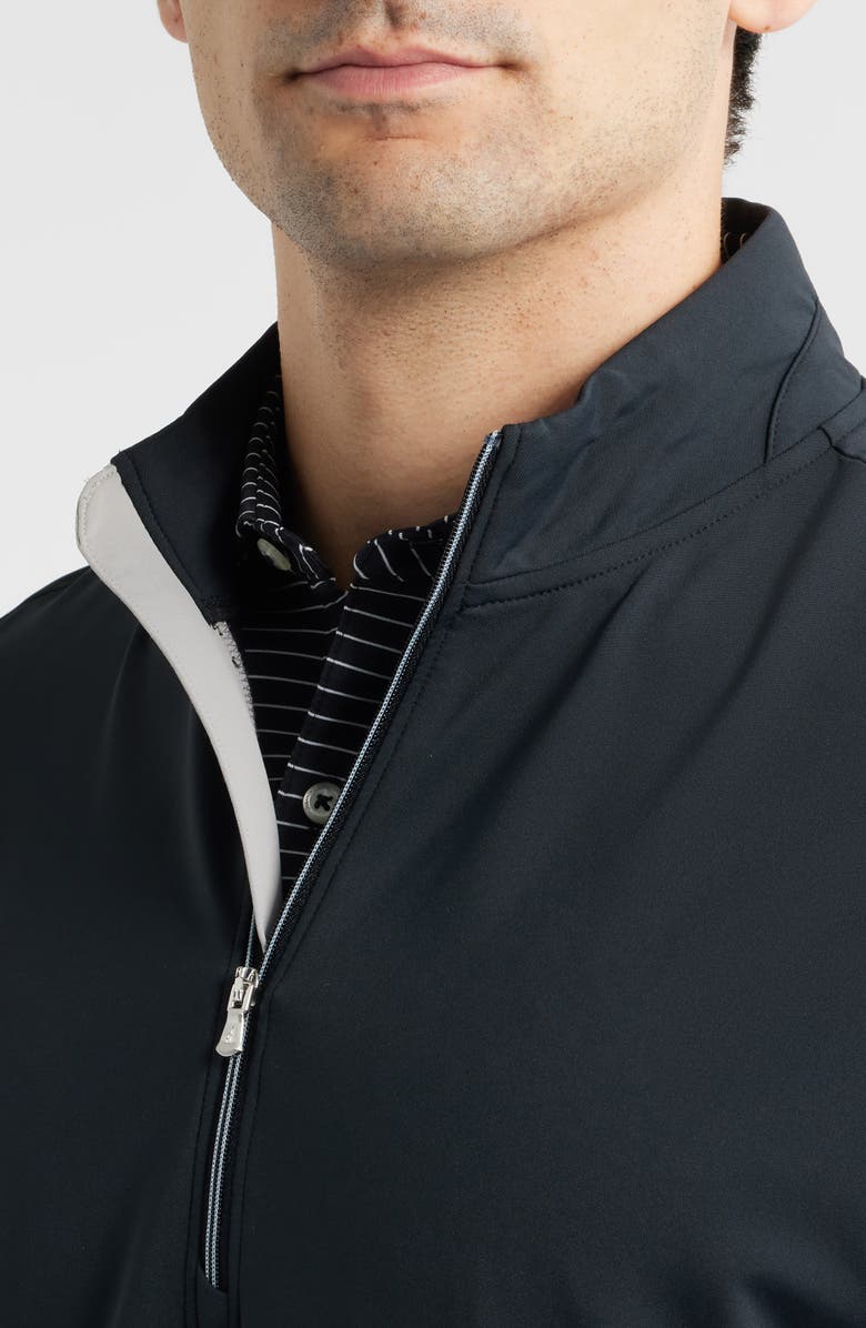 johnnie-O Torque Quarter-Zip Vest, Alternate, color, Black