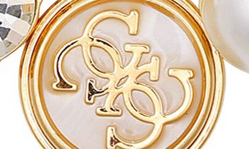 Guess Enamel Logo Charm Bracelet In Gold