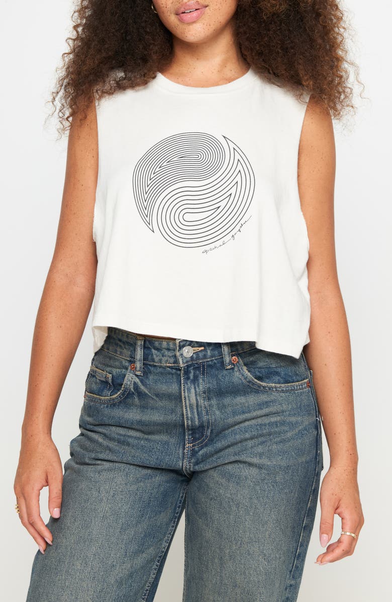 Spiritual Gangster Callie New Wave Crop Tank, Main, color, 