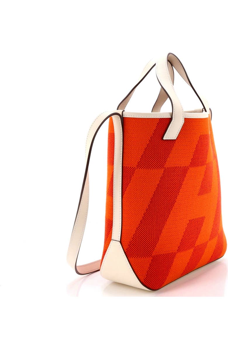 Pre-Owned Hermes Cabas H en Biais Tote Canvas with Leather 27, Alternate, color, Feu
