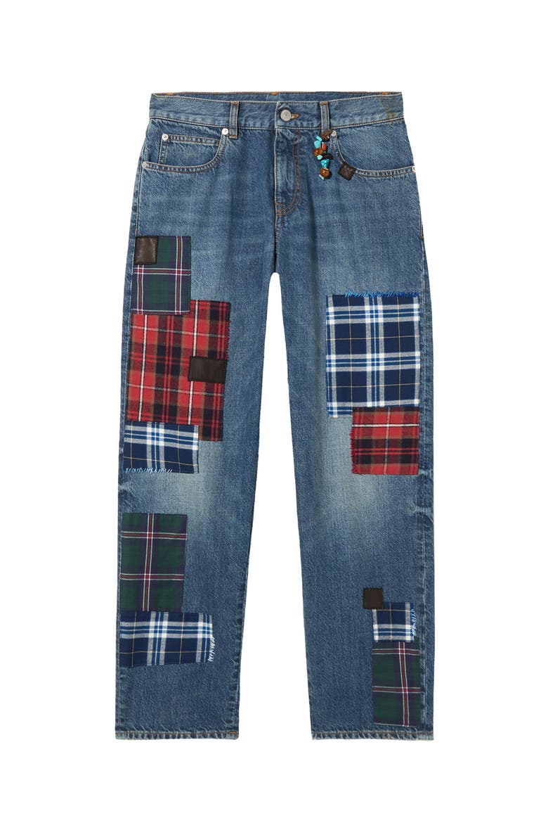 Jill Custom Wash 5-Pocket Denim Trousers, Main, color, MULTICOLOR