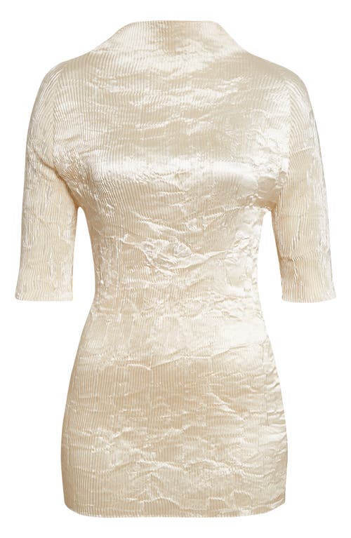 Fforme Dahlia Crinkled Pleated Top In White