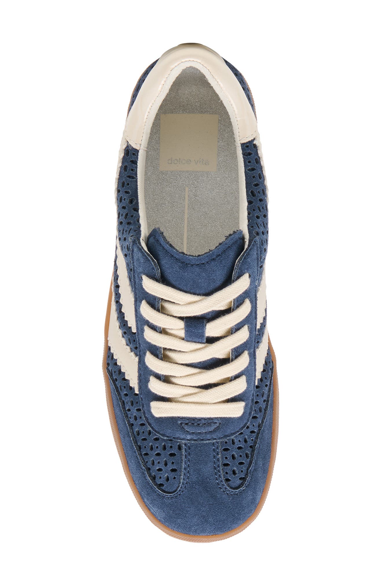 Merit Perforated Sneaker, Alternate, color, NAVY SUEDE