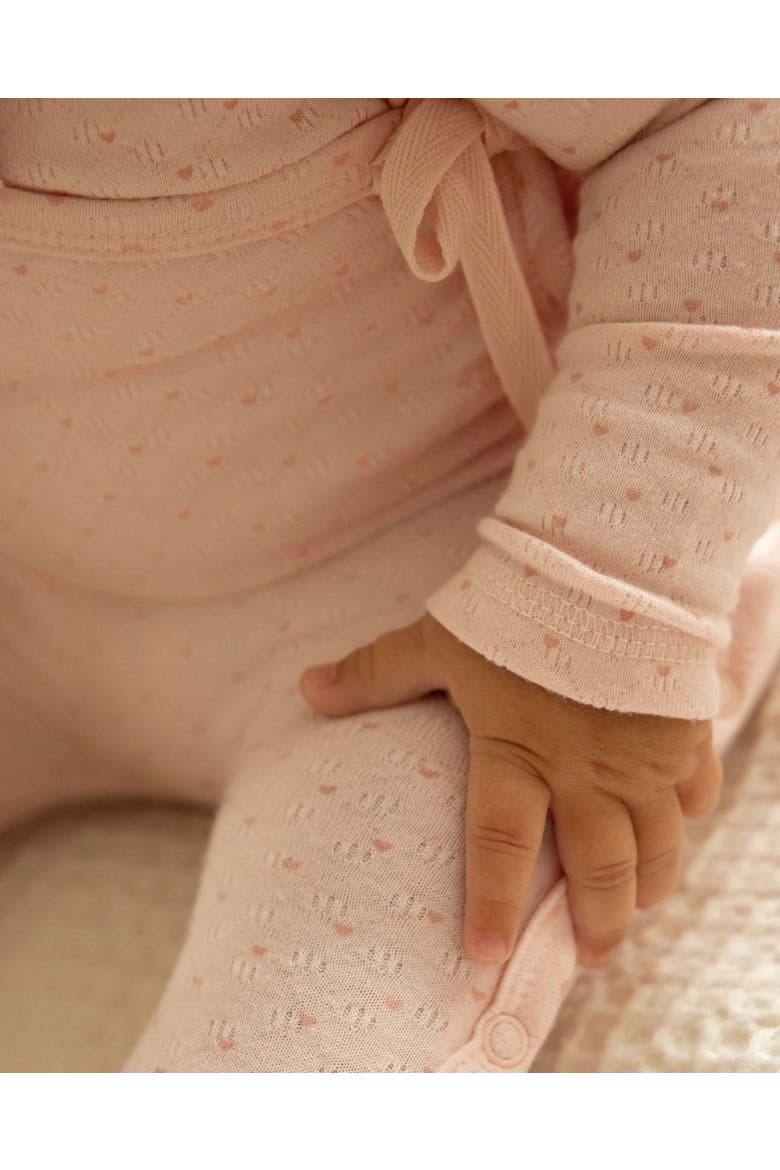 3 Piece Baby Pointelle Rayon Blend Footie Set, Alternate, color, Pink
