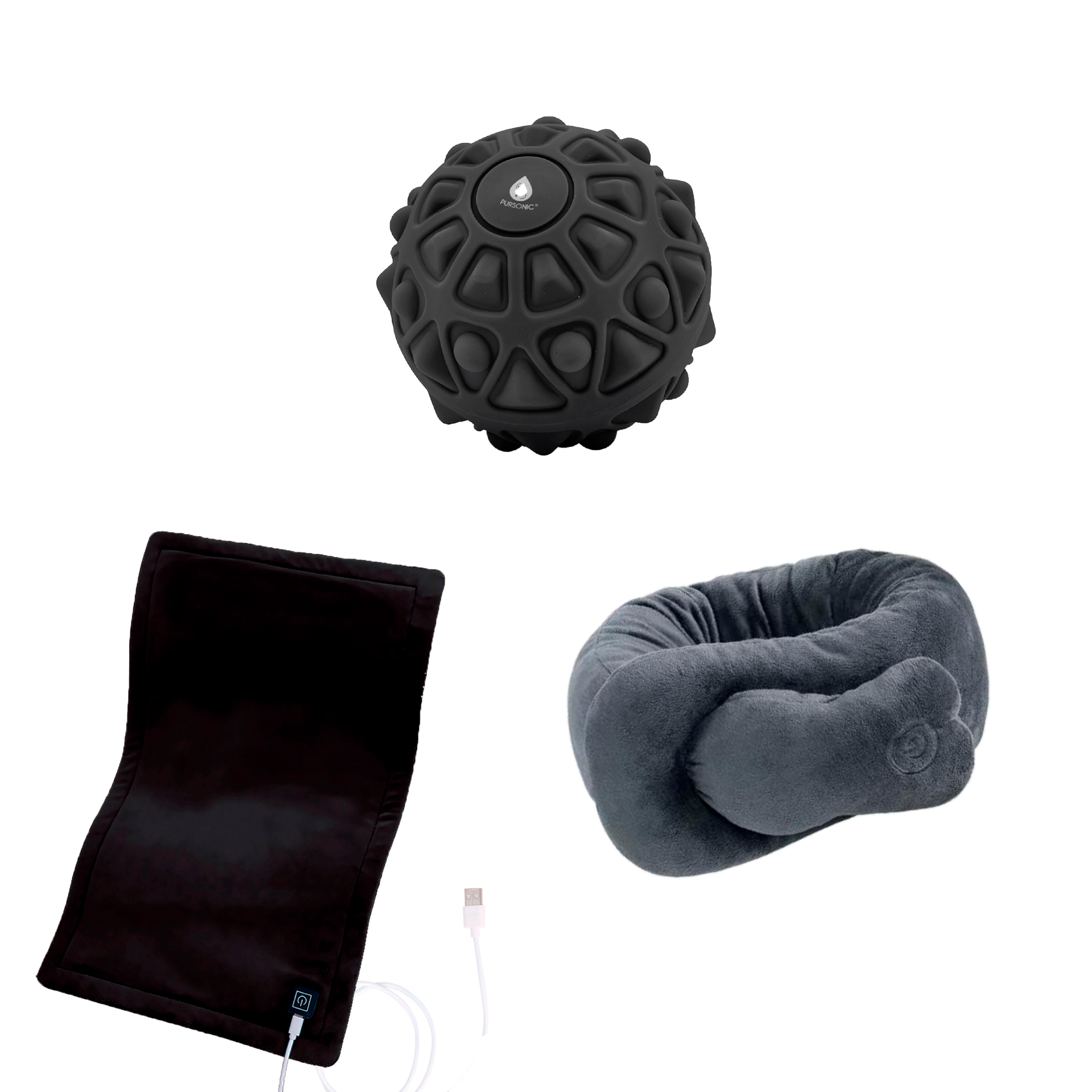 Pursonic Ultimate Comfort & Recovery Bundle Full-body Wellness Trio Tools In Multi