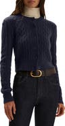 Favorite Daughter The Eleanor Merino Wool & Cashmere Blend Crop Cardigan