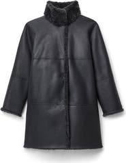 Lafayette 148 New York Reversible Genuine Shearling Coat