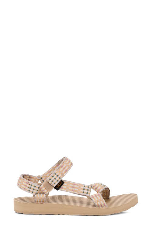 Teva Original Universal Sandal In Modern Check Taupe