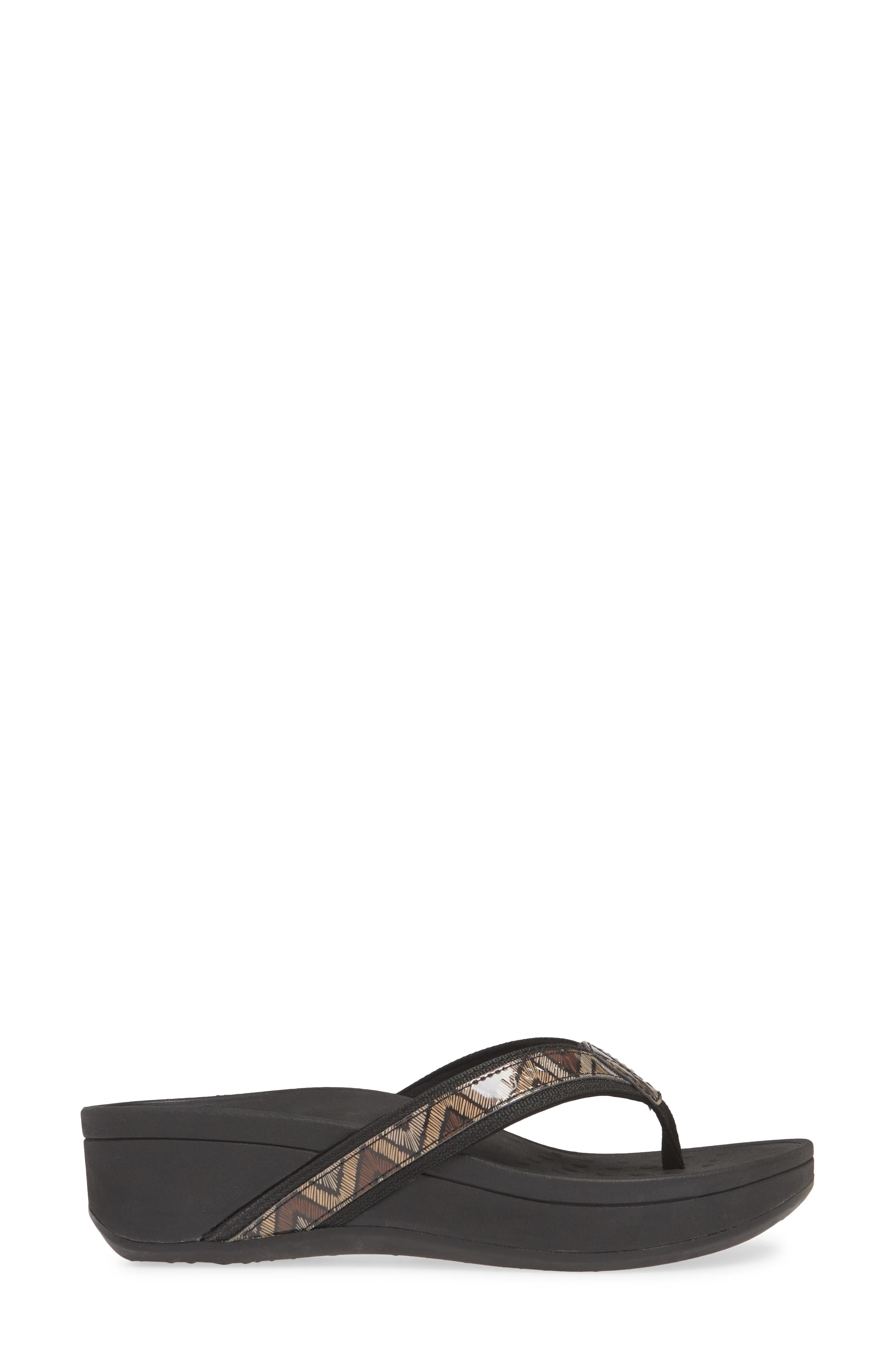 Vionic High Tide Wedge Flip Flop, Alternate, color, 