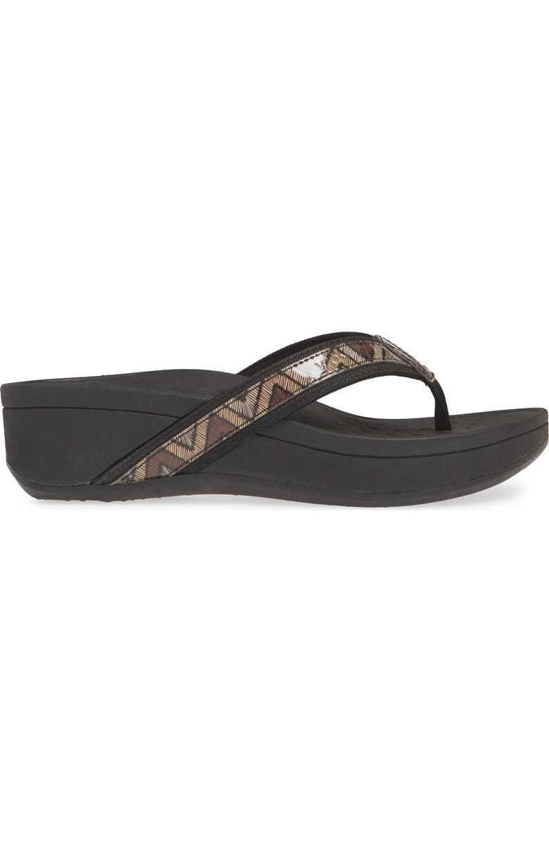 Vionic High Tide Wedge Flip Flop, Alternate, color,