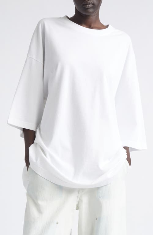 Haikure Gabrielle Oversize Open Back Cotton T-Shirt in Optical White at Nordstrom, Size Small