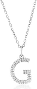 SIMONA Croissant Initial Pendant Necklace