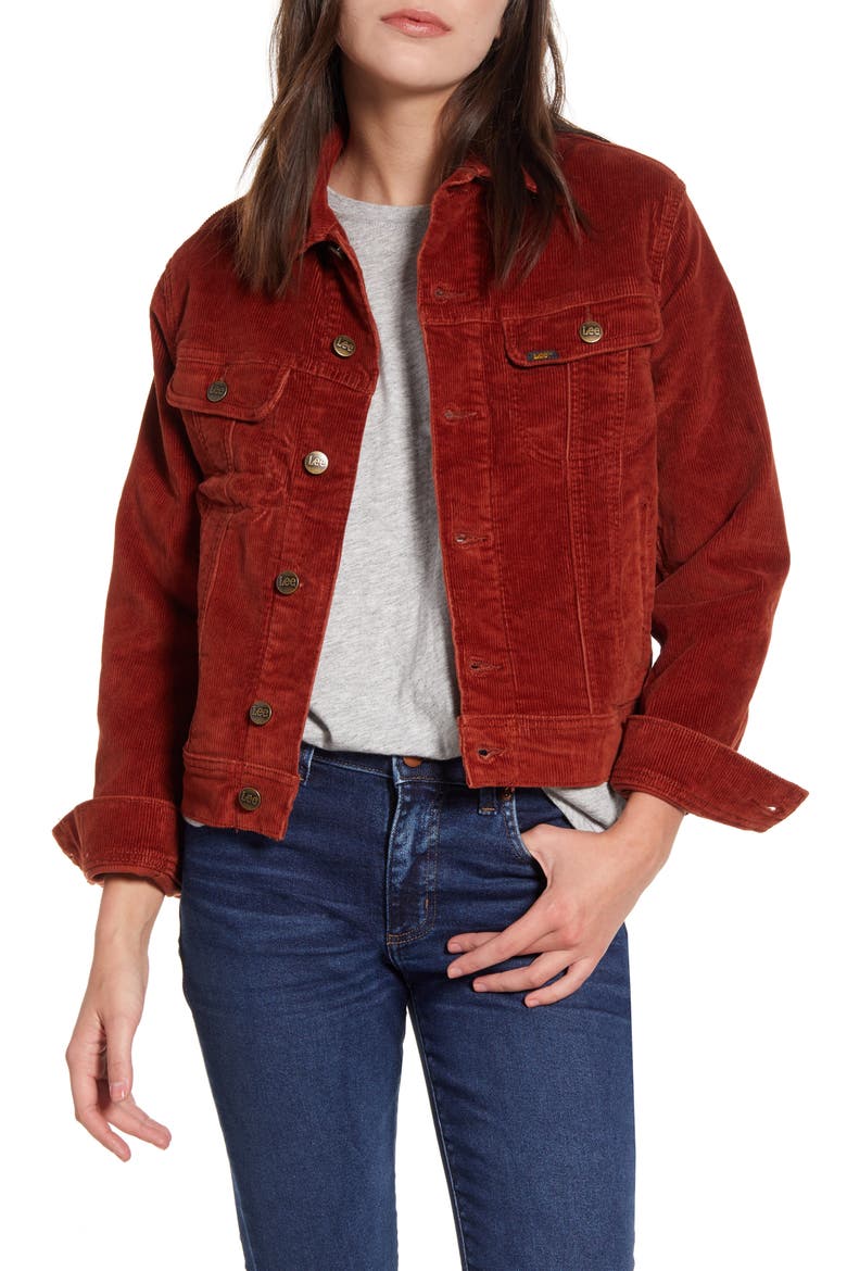 Rider Corduroy Jacket, Main, color, BURNT HENNA CORD