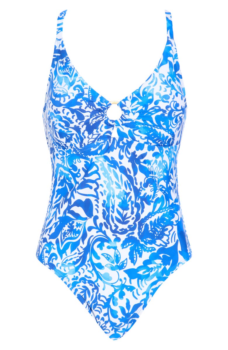 JANTZEN Paris One-Piece Swimsuit, Alternate, color, Cobalt