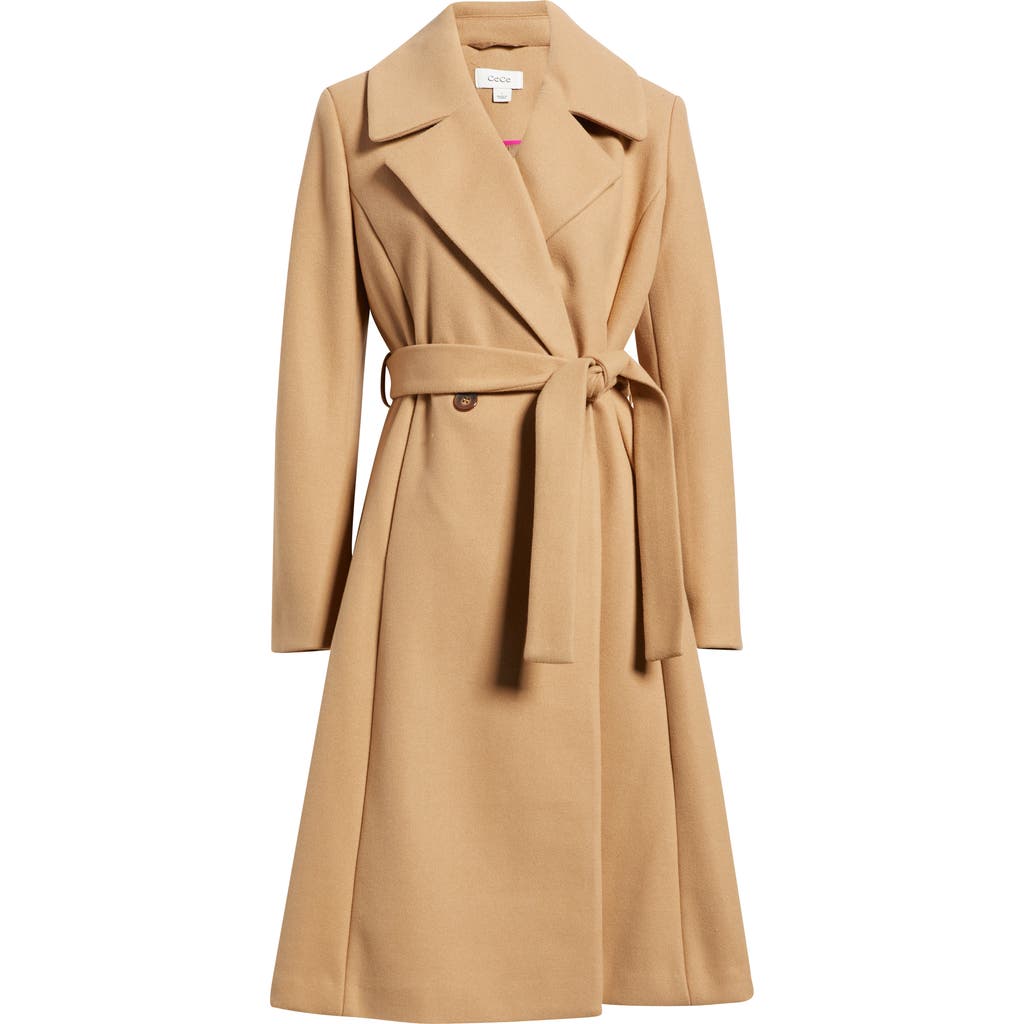 Cece Single Breasted Bow Coat In Multi